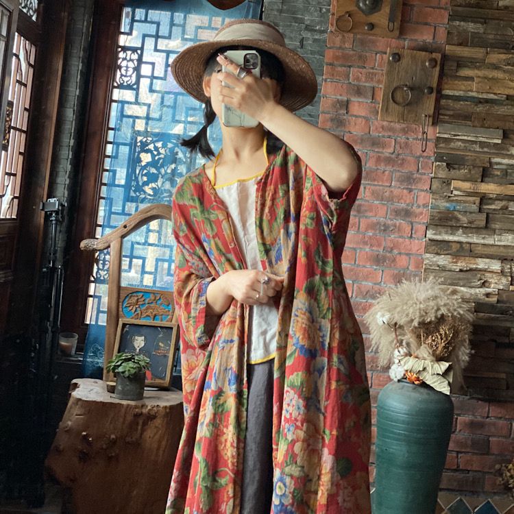 Vintage Bloom Kimono Ceket