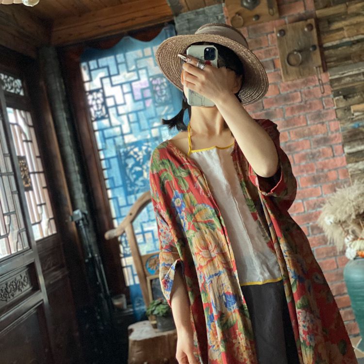 Vintage Bloom Kimono Ceket