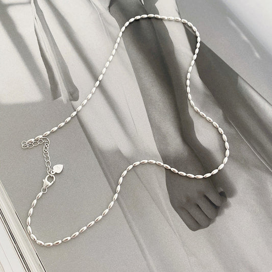 Geometrik Boncuk Detaylı Choker 925 Ayar Gümüş