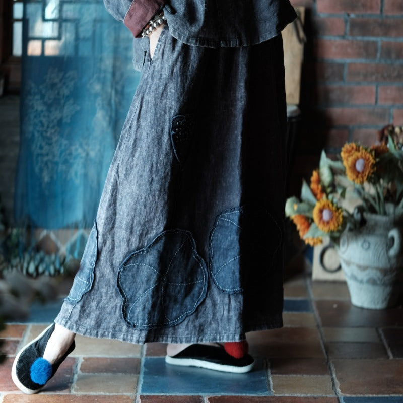Vintage Lotus Patchwork Etek