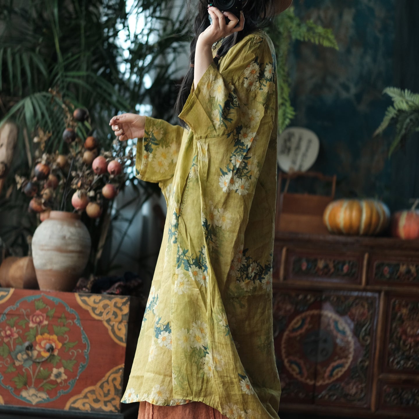 Wild Daisy Ramie Midi Dress – görsel 4