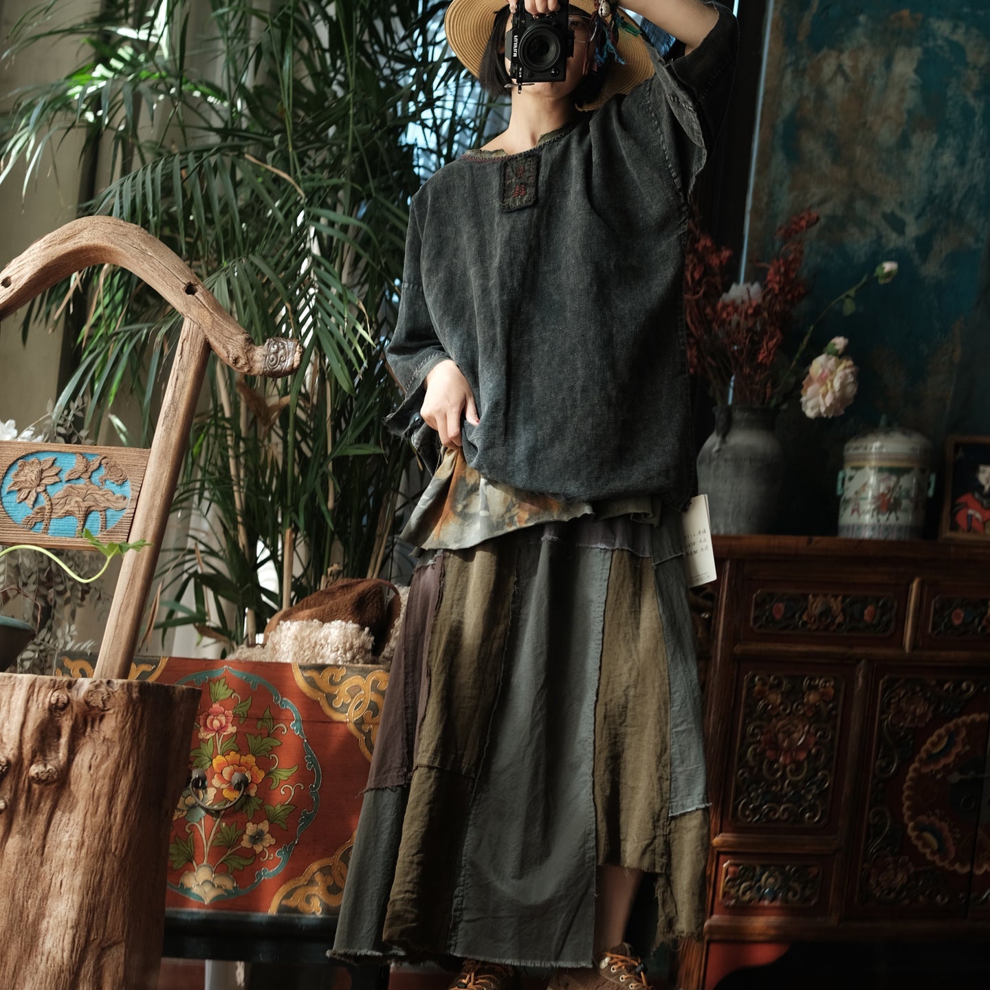 Midnight Linen Blouse – görsel 2