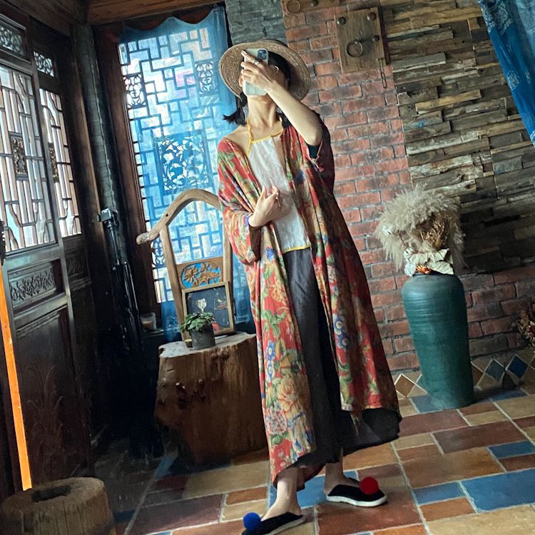 Vintage Bloom Kimono Ceket