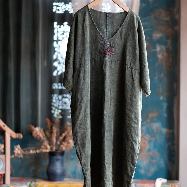 Vintage Aura Tunik Elbise