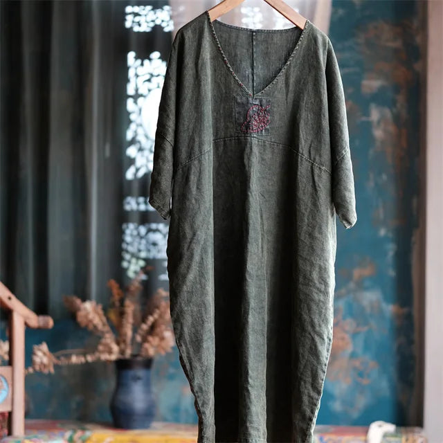 Vintage Aura Tunik Elbise