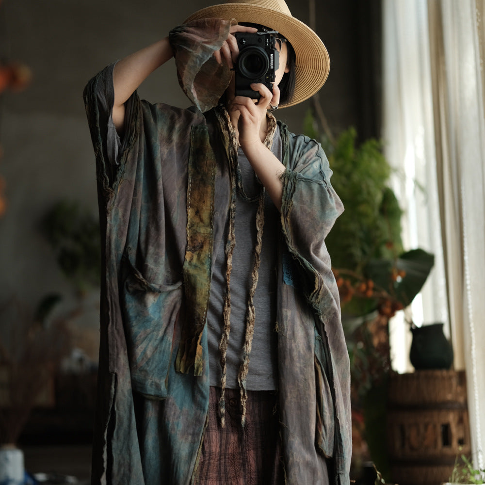 Faded Meadow Keten-Pamuk Kimono Ceket