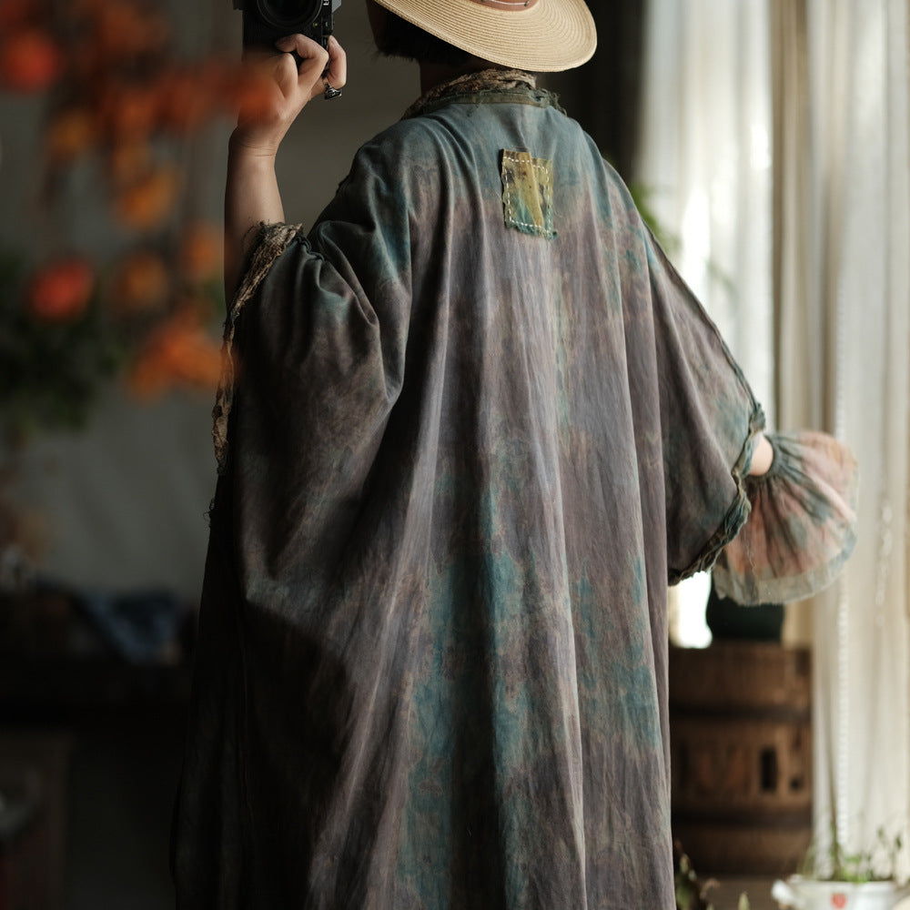 Faded Meadow Keten-Pamuk Kimono Ceket