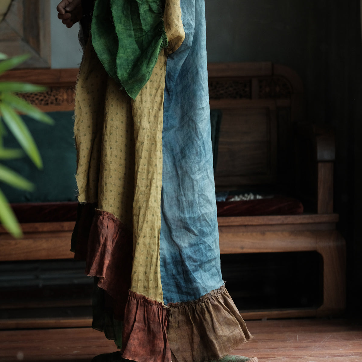Mori Patchwork Rami Maksi Elbise