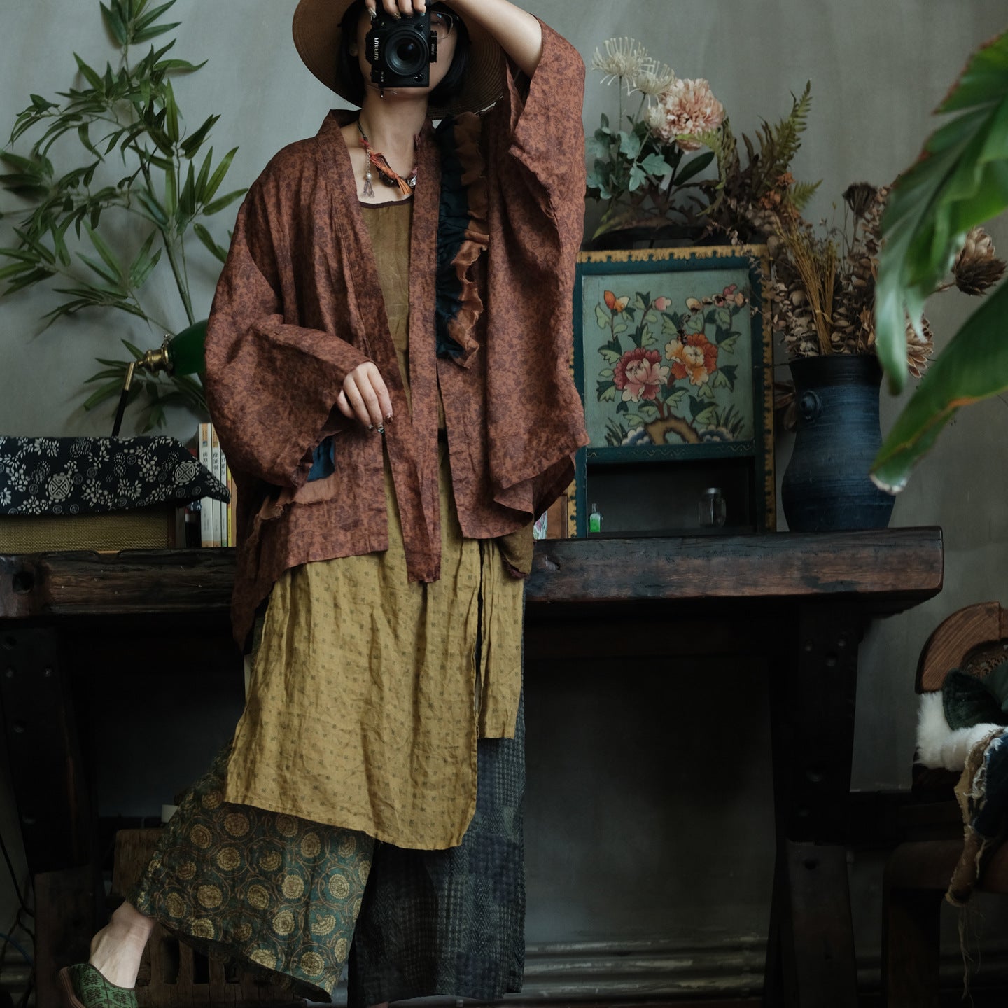 Vintage Nomad Ramie Wide Leg Pants – görsel 2