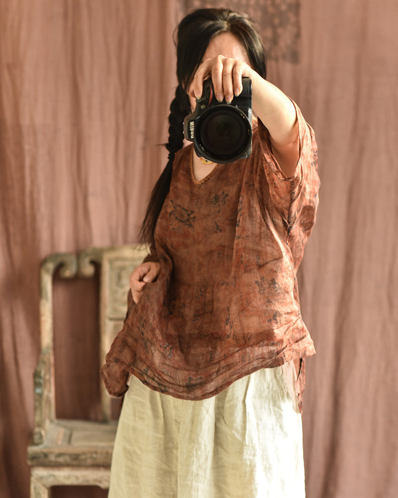 Vintage Mistik Flora Rami Bluz