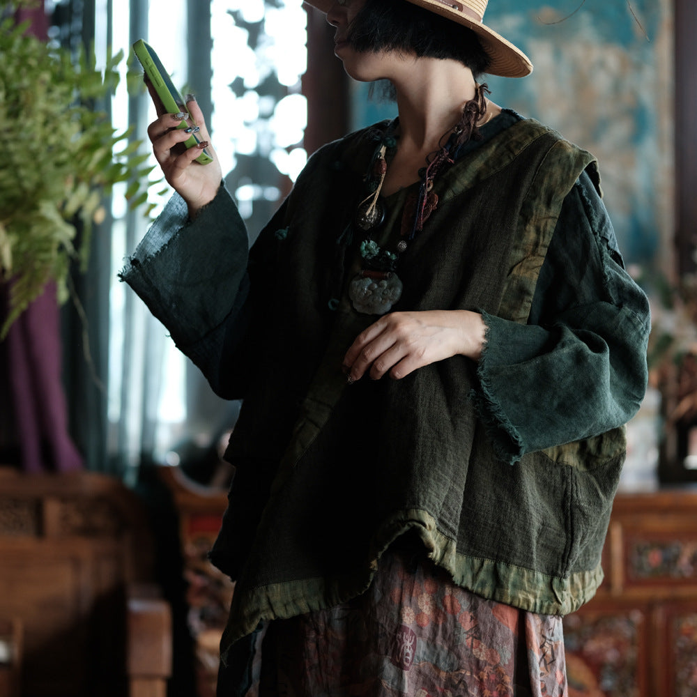 Forest Heritage Linen Vest – görsel 1
