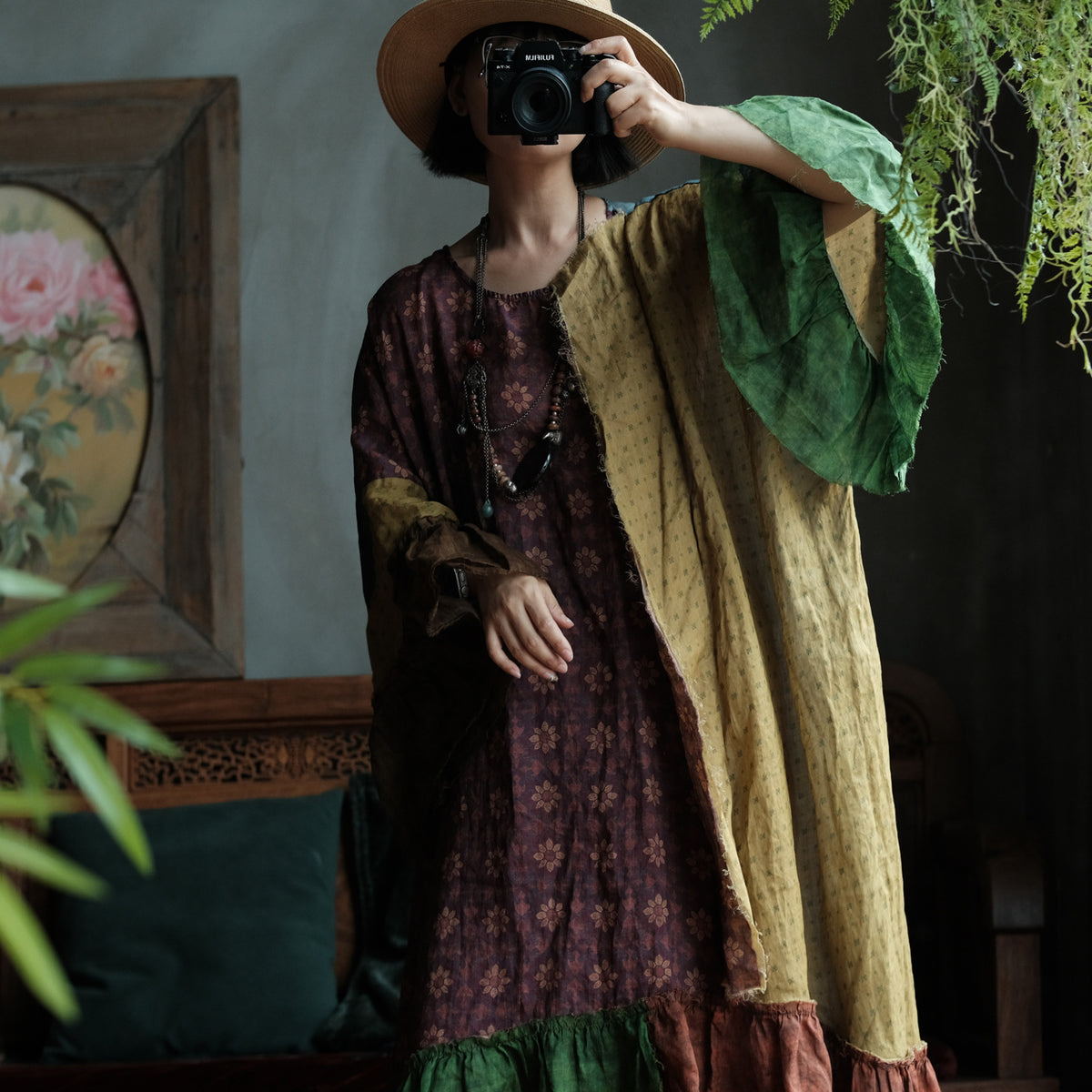 Mori Patchwork Rami Maksi Elbise