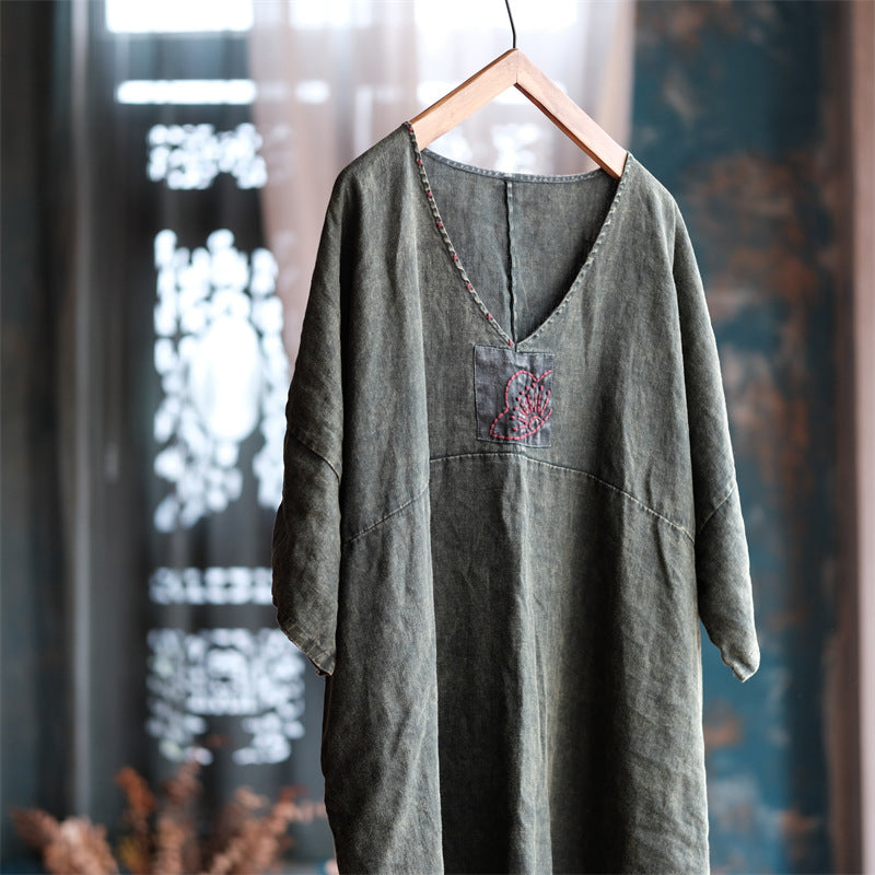Vintage Aura Tunik Elbise