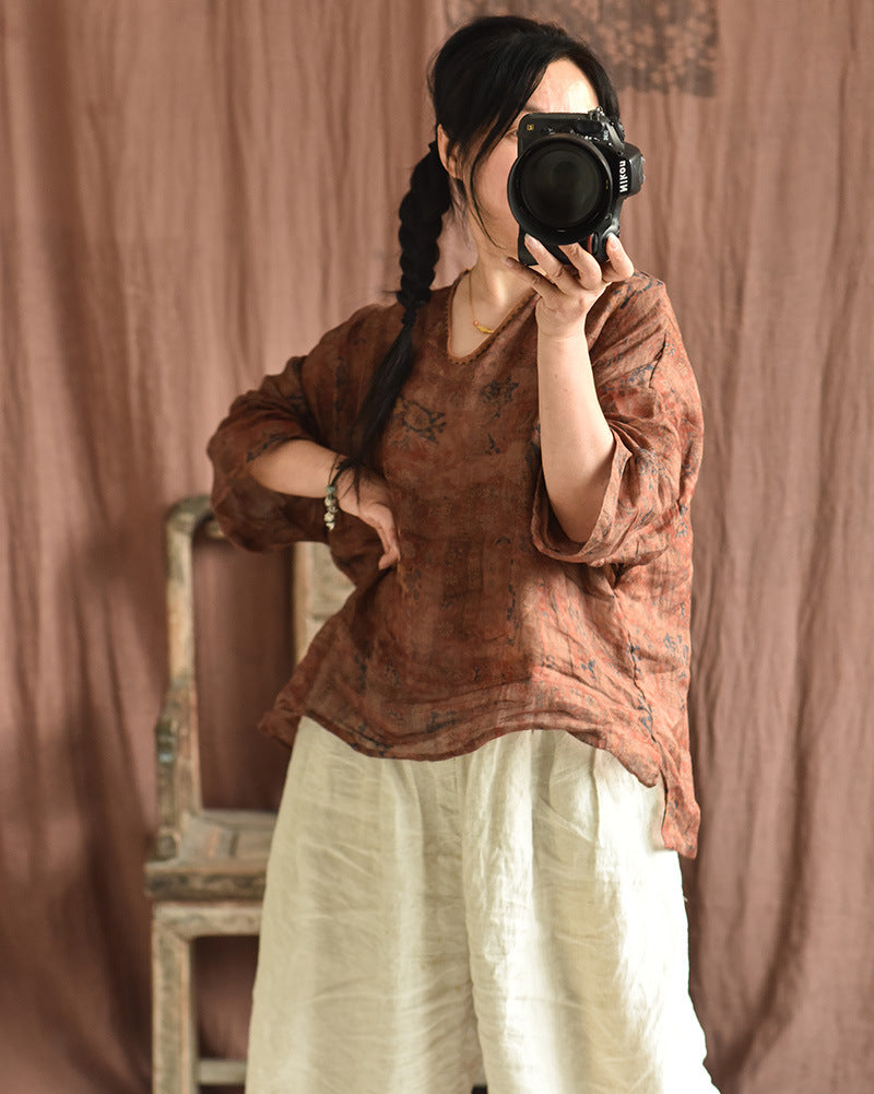 Vintage Mistik Flora Rami Bluz