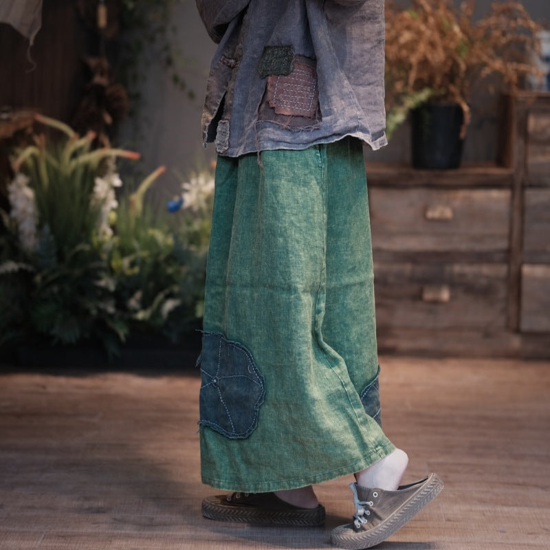 Vintage Lotus Patchwork Etek