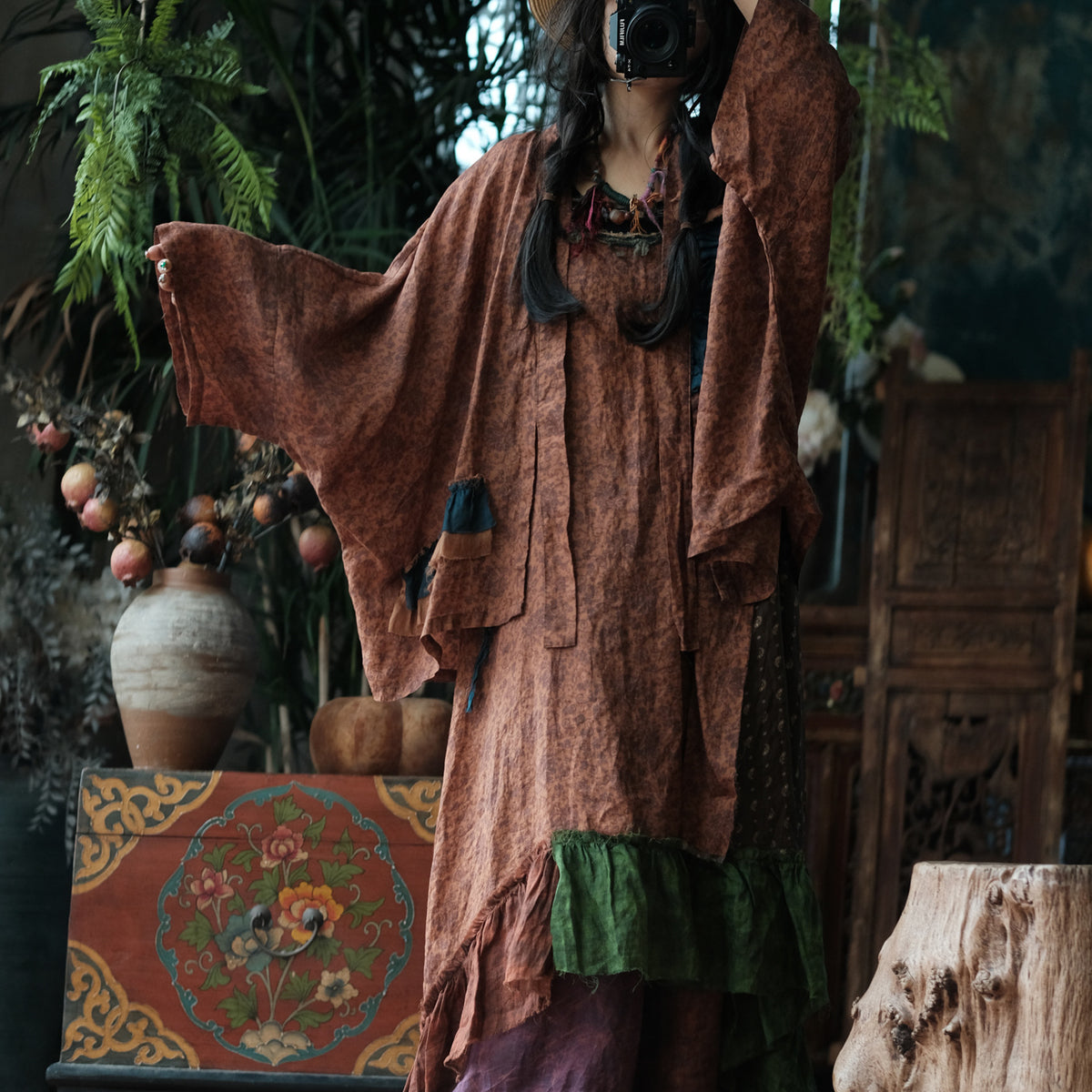 Sienna Patchwork Rami Elbise