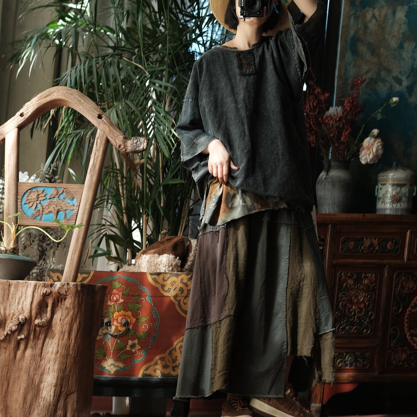 Midnight Linen Blouse – görsel 3