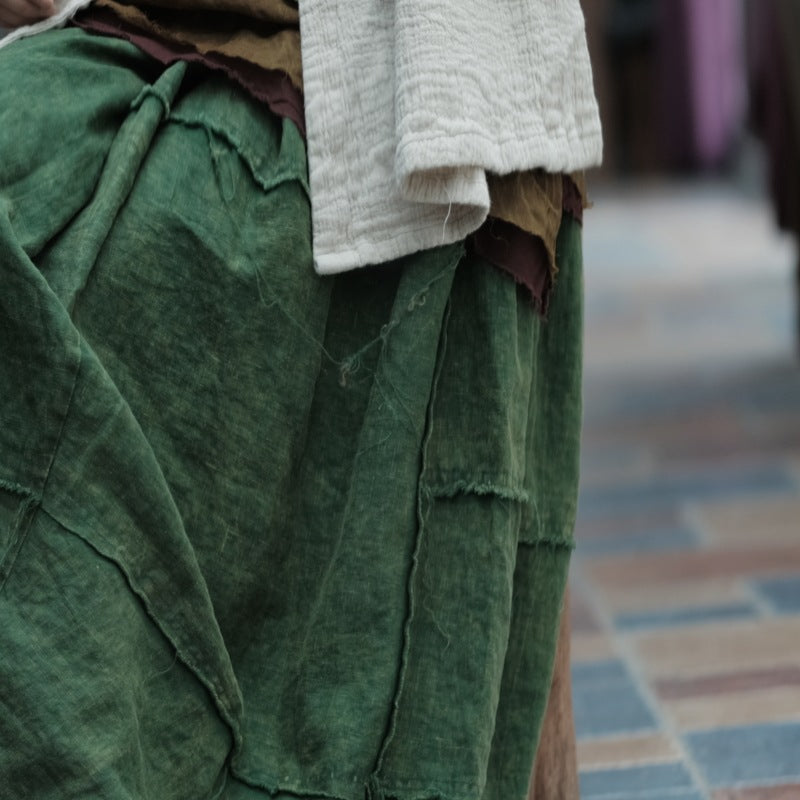 Vintage Linen Breeze Maxi Skirt – görsel 5