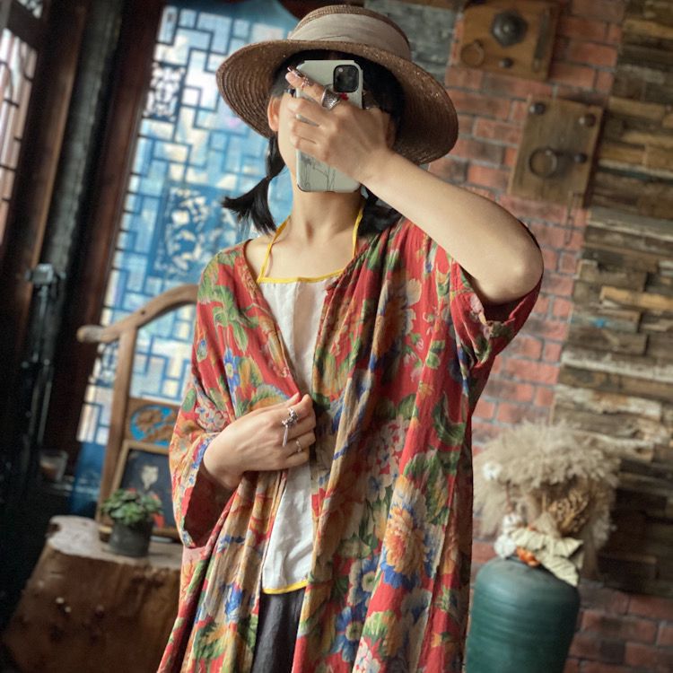 Vintage Bloom Kimono Ceket