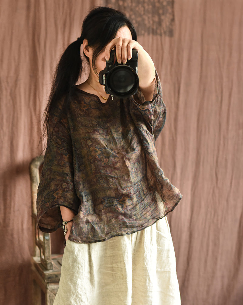 Vintage Mistik Flora Rami Bluz