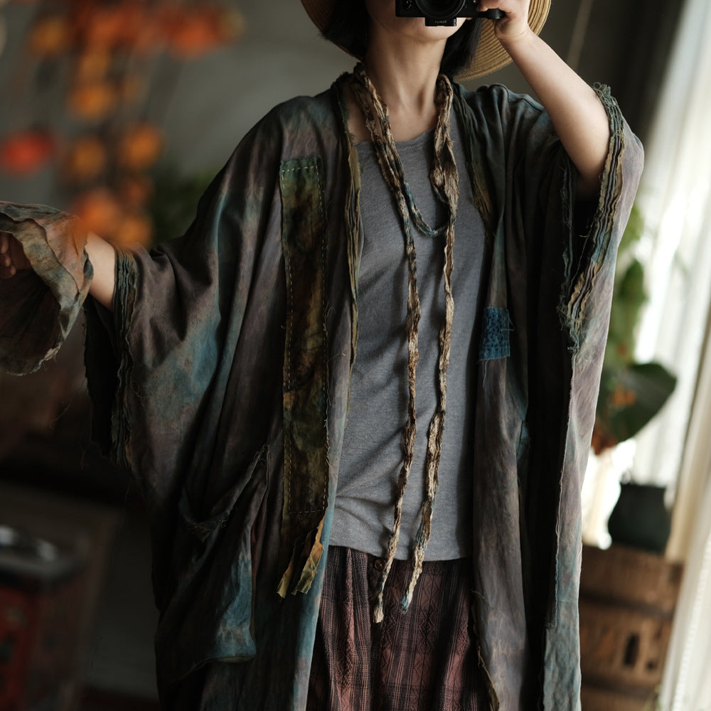 Faded Meadow Keten-Pamuk Kimono Ceket