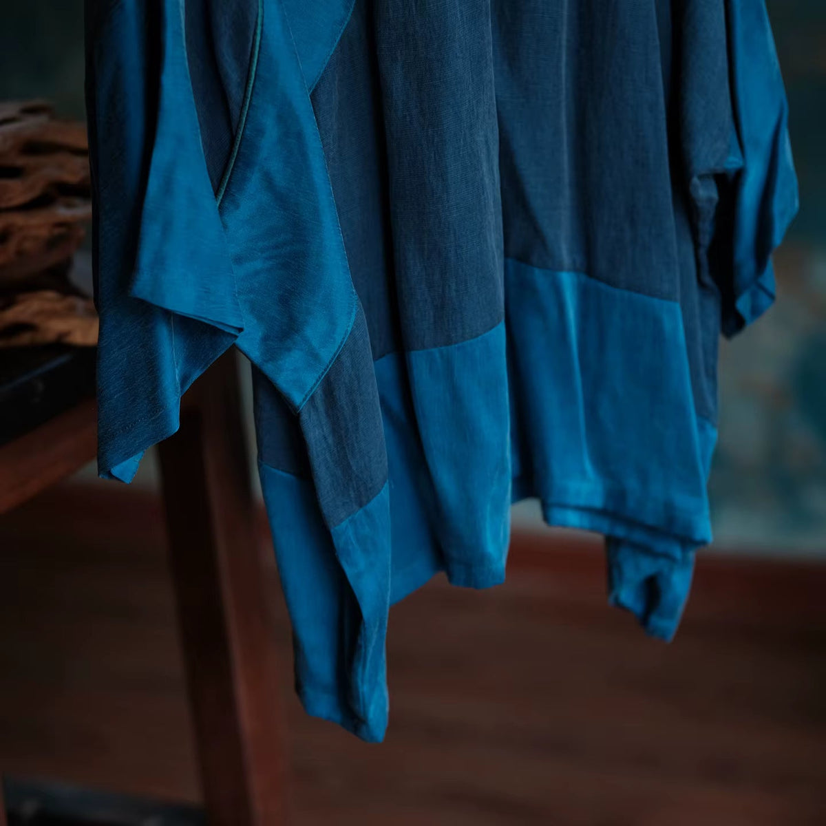 Indigo Path Patchwork Pamuk Tunik - 13