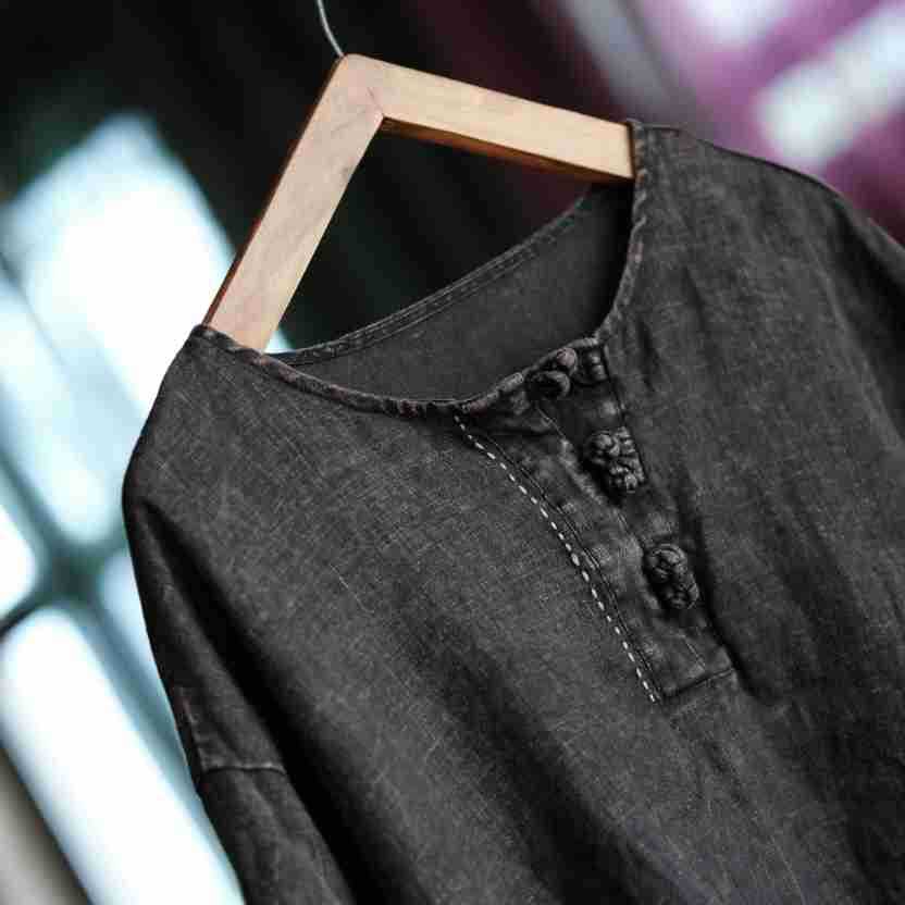 Vintage Breeze Oversize Gömlek – %100 Keten