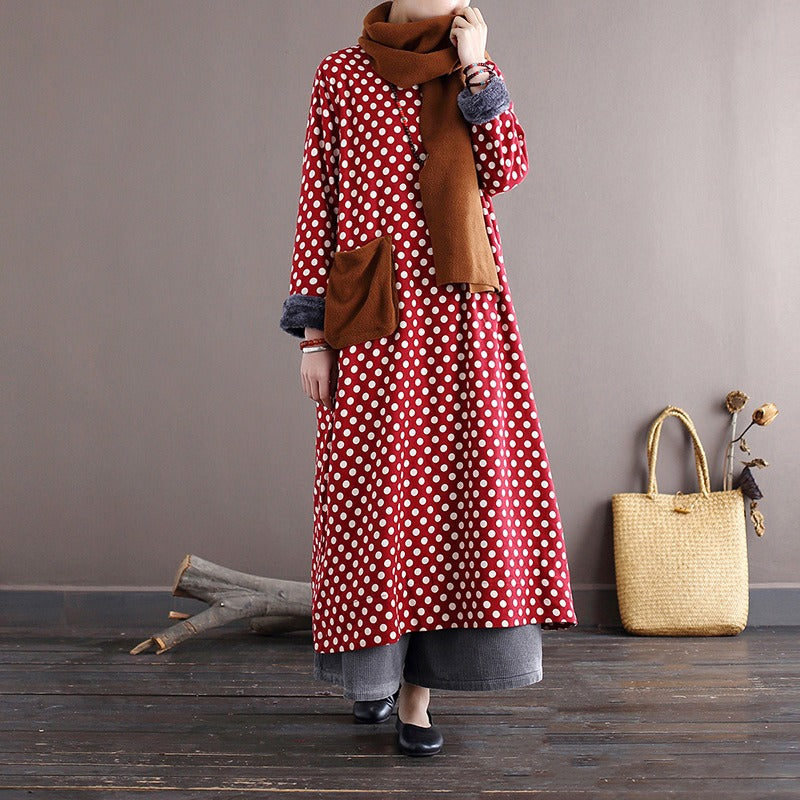 Polka Cozy Midi Elbise