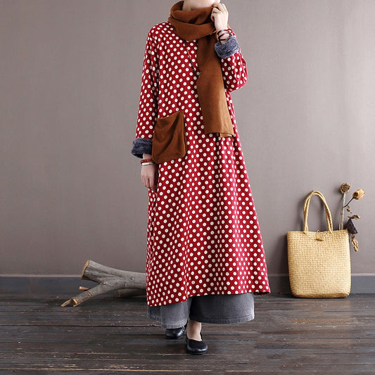 Polka Cozy Midi Elbise