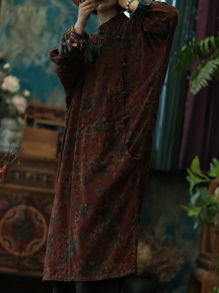 Ember Peacock Fitilli Kadife Tunik Elbise 2