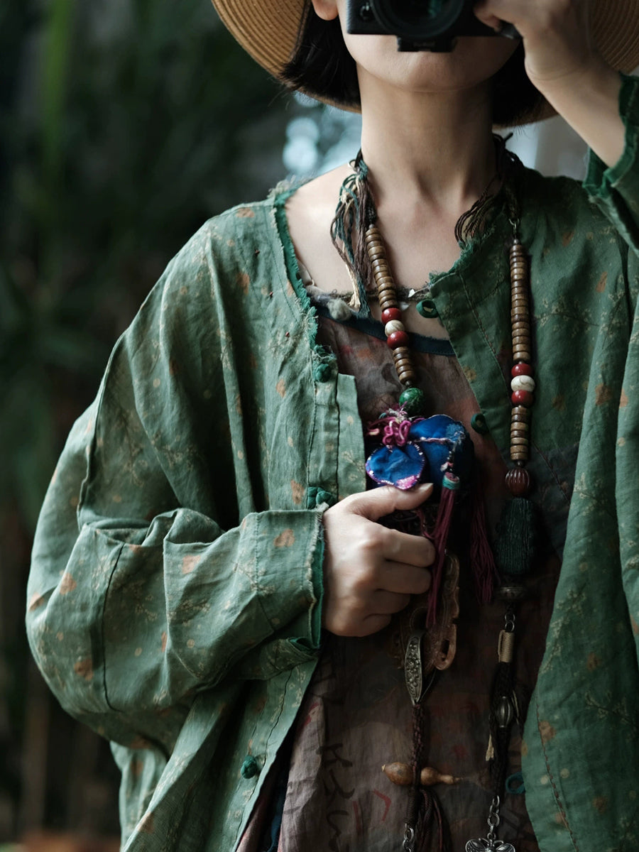 Meadow Muse Çiçekli Rami Bluz 3