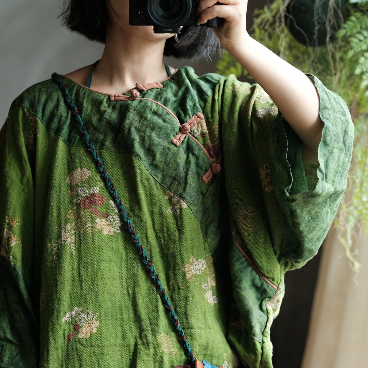 Moss Garden Patchwork Pamuk Tunik