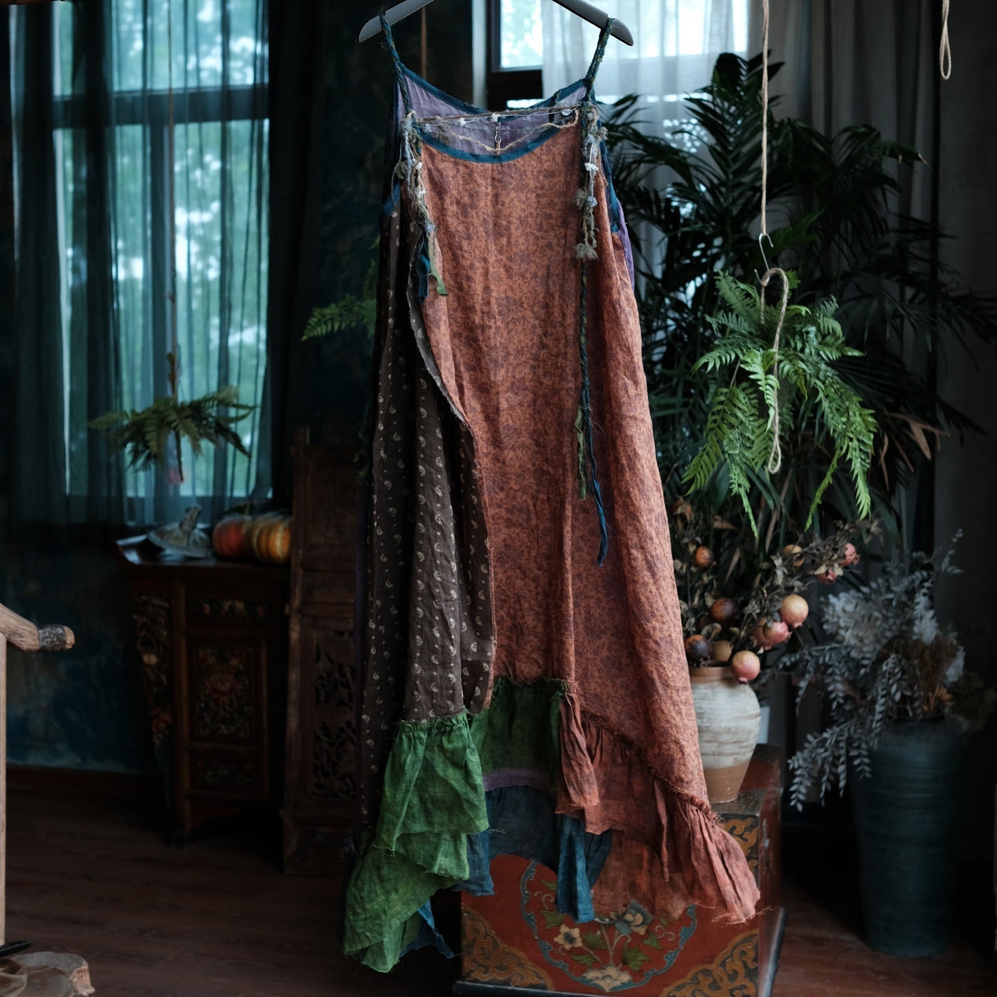 Sienna Patchwork Ramie Dress 3