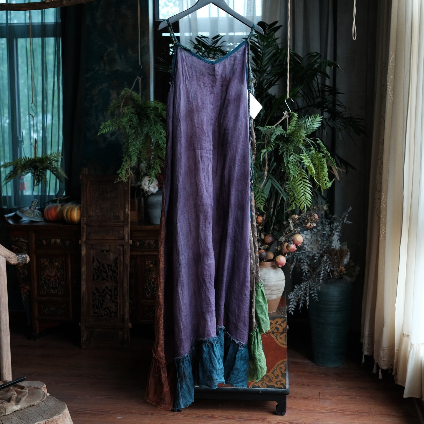 Sienna Patchwork Ramie Dress 4