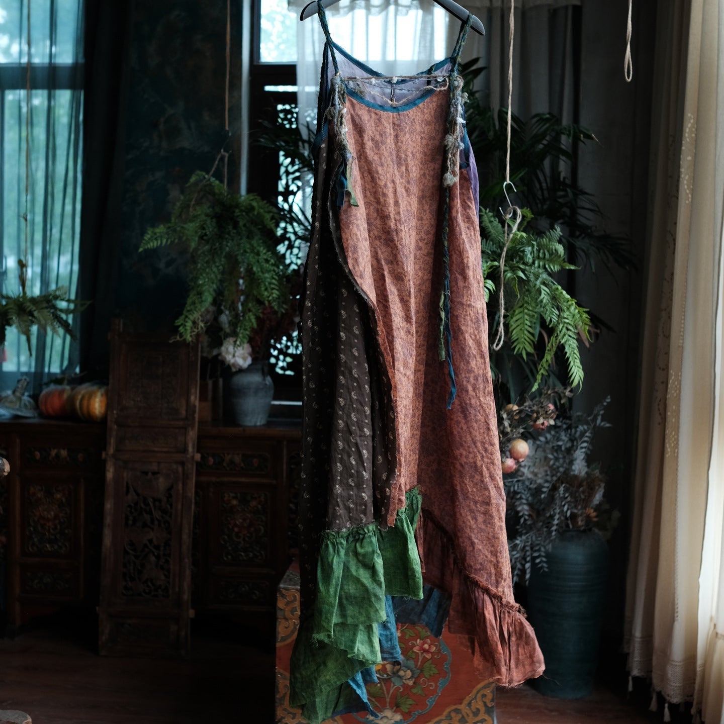Sienna Patchwork Ramie Dress 9